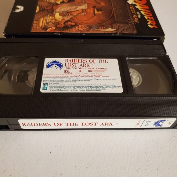 Raiders of the Lost Ark VHS Tape - Picture 3 of 4